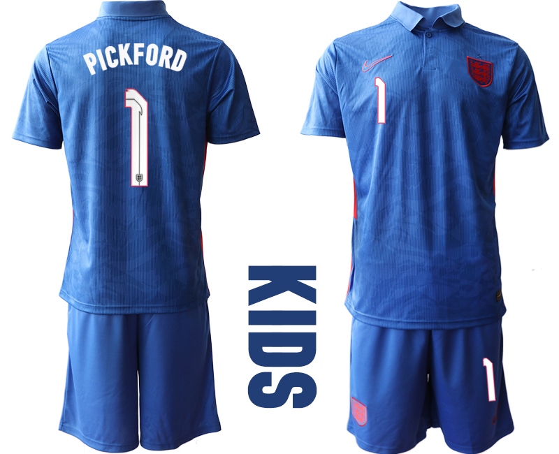 2021 European Cup England away Youth #1 soccer jerseys